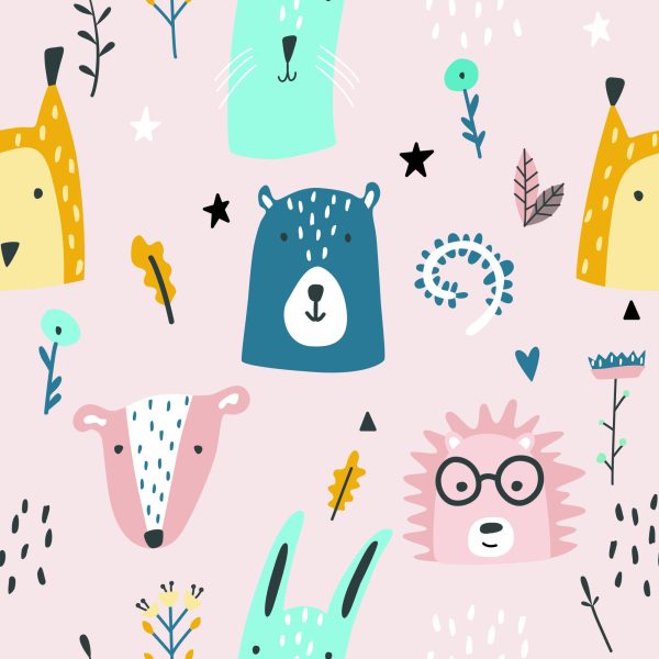 Behang Voor Kinderen - Bosdieren - Afbeelding 2