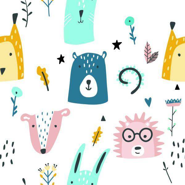 Behang Voor Kinderen - Bosdieren - Afbeelding 2