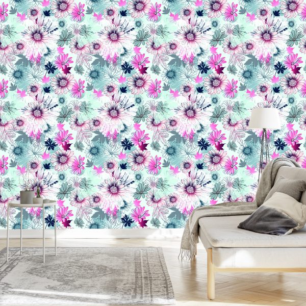 Behang Prachtige Kleurrijke Lentebloemen - Afbeelding 3