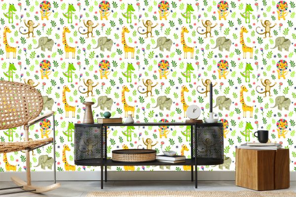 Behang Voor Kinderen - Jungledieren - Afbeelding 5