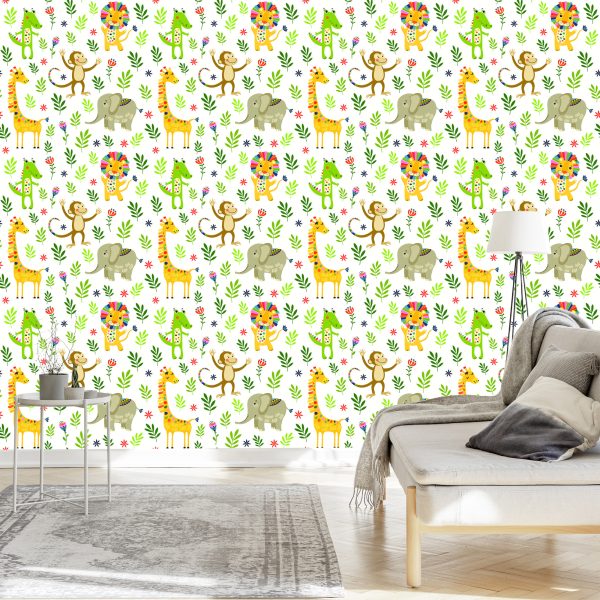 Behang Voor Kinderen - Jungledieren - Afbeelding 3