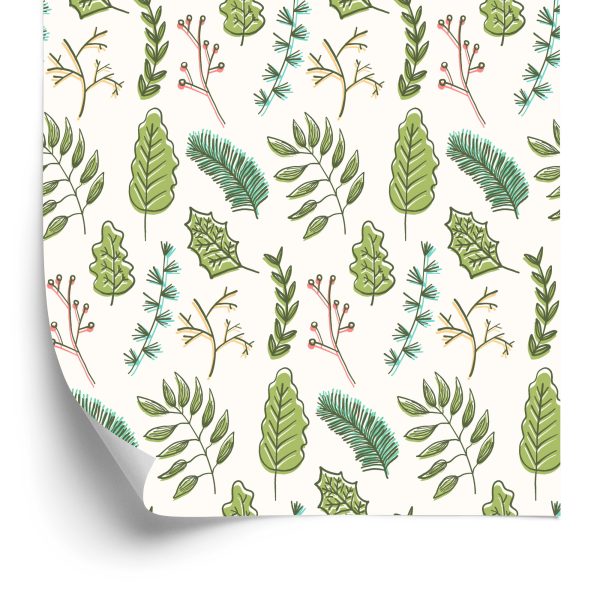 Behang Voor Kinderen - Delicate Groene Bladeren