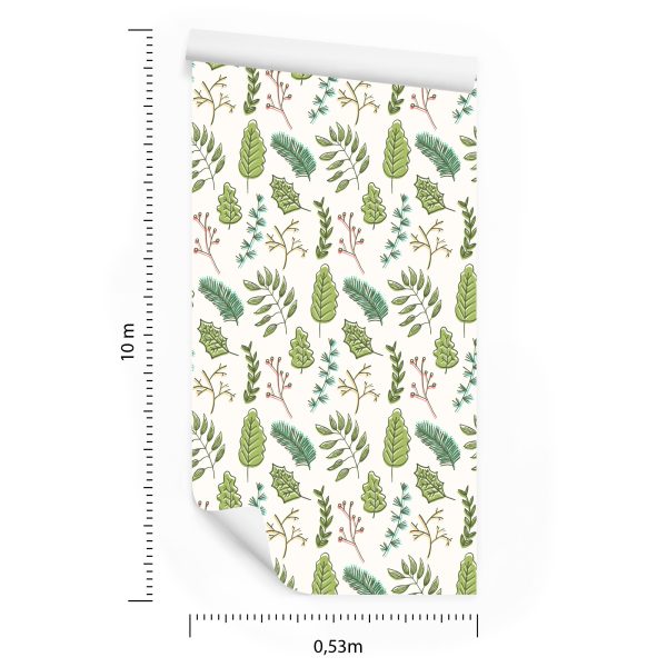 Behang Voor Kinderen - Delicate Groene Bladeren - Afbeelding 8