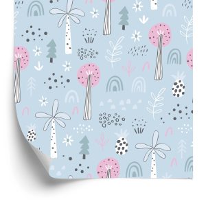Behang Voor Kinderen - Een Kleurrijke Jungle In Scandinavische Stijl