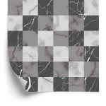 Behang Modernistisch Grijs Rooster In Marmerpatroon