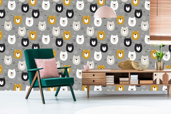 Behang Voor Kinderen - Leuke Beren - Afbeelding 6