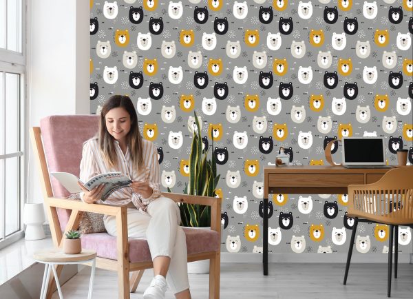Behang Voor Kinderen - Leuke Beren - Afbeelding 7