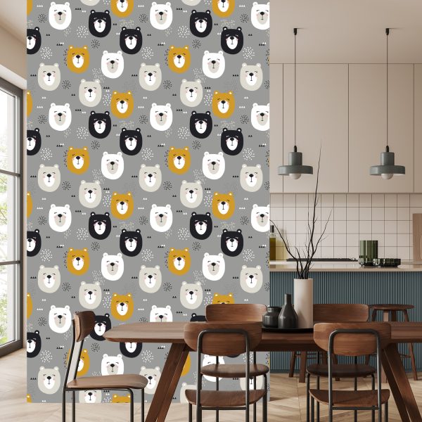 Behang Voor Kinderen - Leuke Beren - Afbeelding 4
