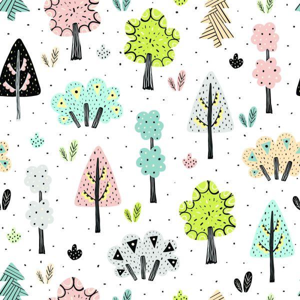 Behang Voor Kinderen - Een Prachtig Bos In Scandinavische Stijl - Afbeelding 2