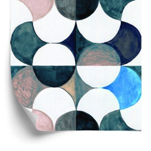 Behang Geometrisch-Abstractie Geschilderd Met Waterverf