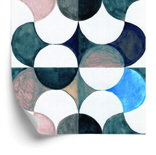 Behang Geometrisch-Abstractie Geschilderd Met Waterverf