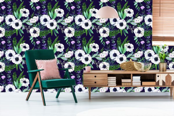 Behang Prachtige Bloeiende Anemonen - Afbeelding 6