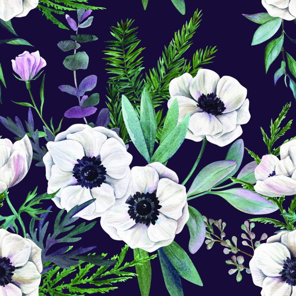 Behang Prachtige Bloeiende Anemonen - Afbeelding 2