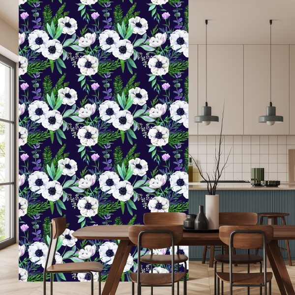 Behang Prachtige Bloeiende Anemonen - Afbeelding 4
