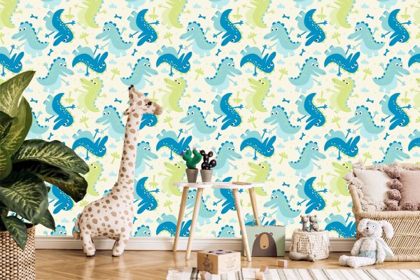 Behang Voor Kinderen - Dinosaurussen - Afbeelding 5