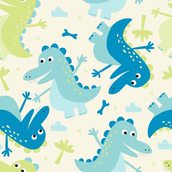 Behang Voor Kinderen - Dinosaurussen - Afbeelding 2
