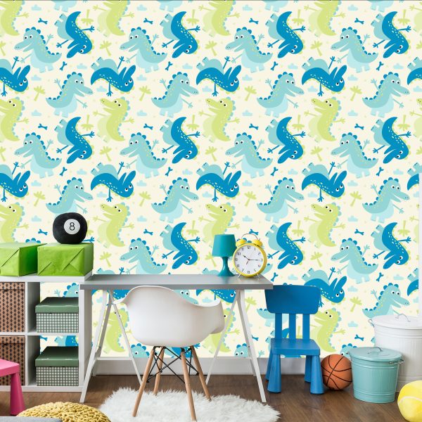 Behang Voor Kinderen - Dinosaurussen - Afbeelding 4