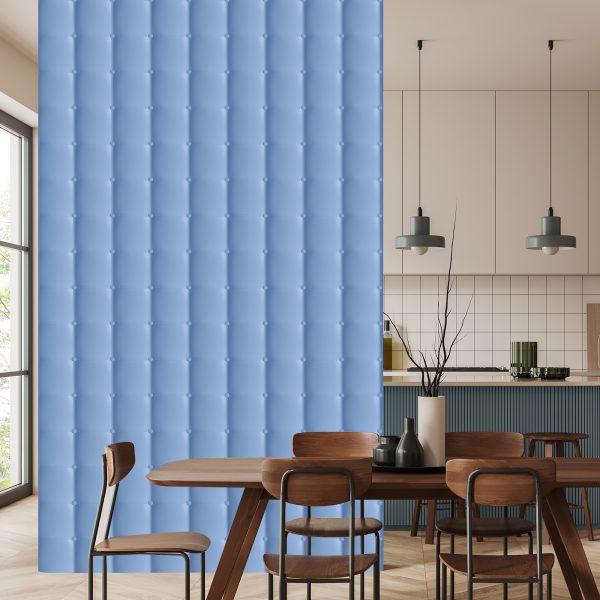 Behang Blauw Gewatteerd Patroon - Afbeelding 4