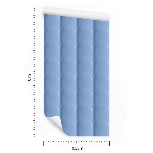 Behang Blauw Gewatteerd Patroon - Afbeelding 8