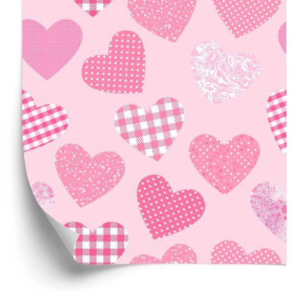 Behang Voor Kinderen - Roze Harten