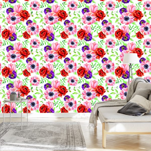 Behang Kleurrijke Boterbloemen - Afbeelding 3