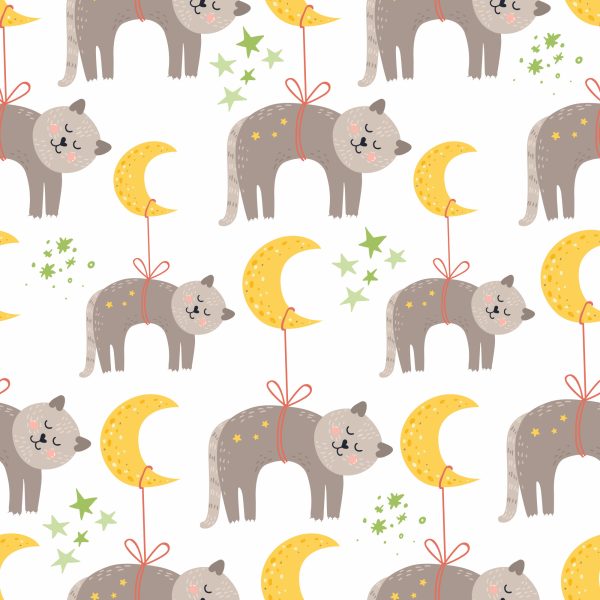 Behang Voor Kinderen - Slapende Katten - Afbeelding 2