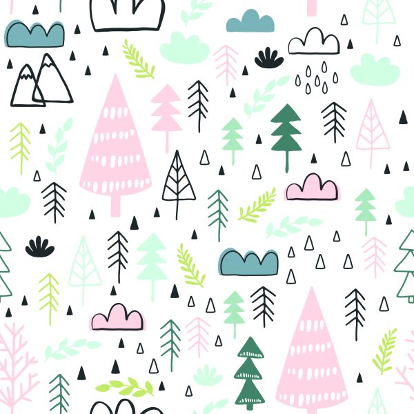 Behang Voor Kinderen - Regen In Het Bos - Afbeelding 2