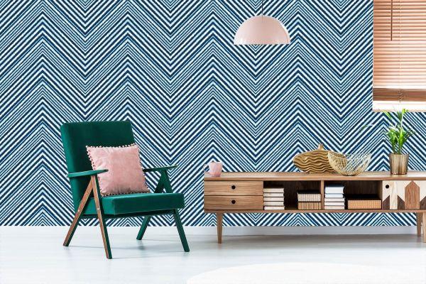 Behang Geometrisch - Retro Zigzag - Afbeelding 6