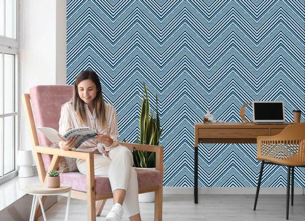 Behang Geometrisch - Retro Zigzag - Afbeelding 7