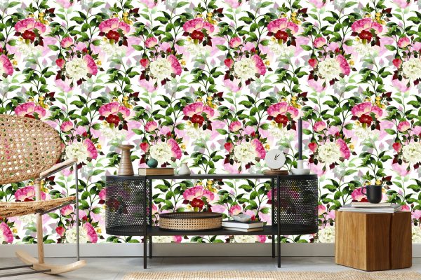 Behang Prachtige Kleurrijke Bloemen - Afbeelding 5