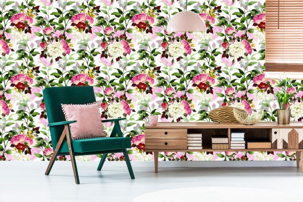 Behang Prachtige Kleurrijke Bloemen - Afbeelding 6