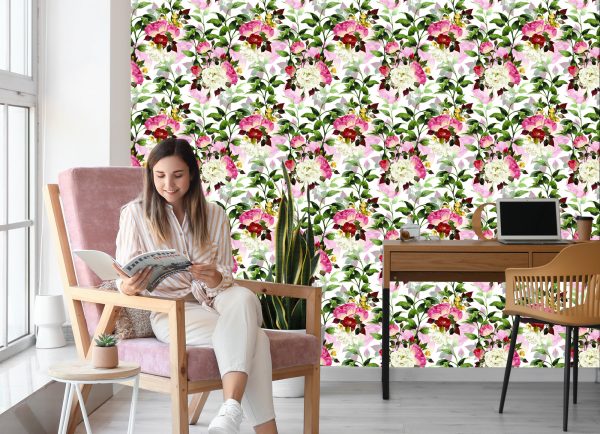 Behang Prachtige Kleurrijke Bloemen - Afbeelding 7