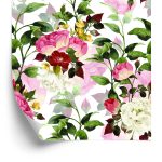 Behang Prachtige Kleurrijke Bloemen
