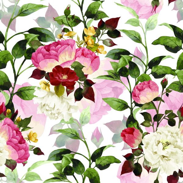 Behang Prachtige Kleurrijke Bloemen - Afbeelding 2