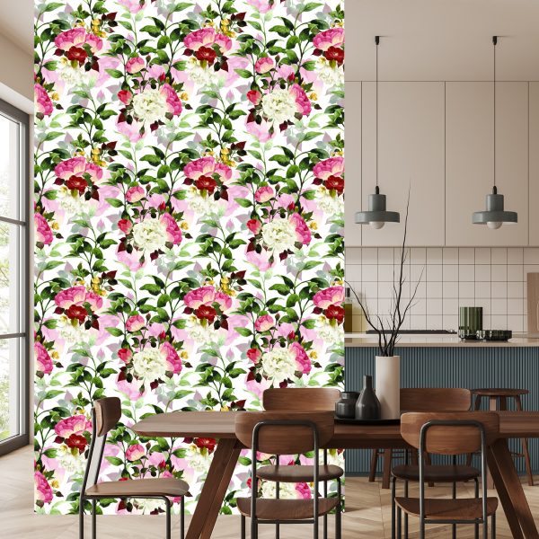Behang Prachtige Kleurrijke Bloemen - Afbeelding 4