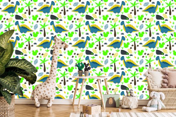 Behang Voor Kinderen - Dinosaurussen - Afbeelding 5