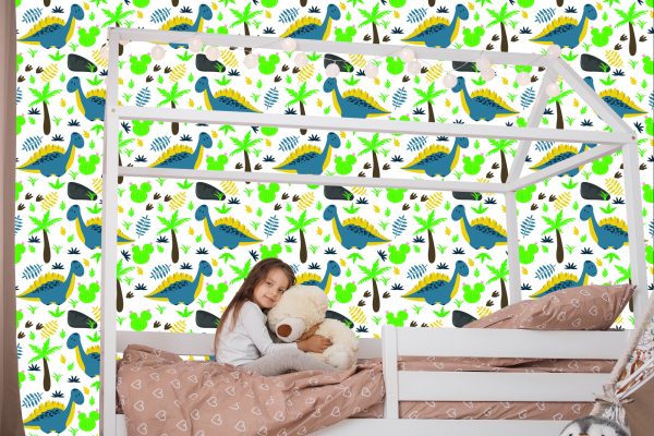 Behang Voor Kinderen - Dinosaurussen - Afbeelding 7