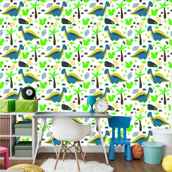 Behang Voor Kinderen - Dinosaurussen - Afbeelding 4