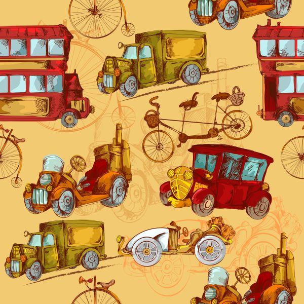 Behang Voor Kinderen - Oldtimers En Oldtimers - Afbeelding 2