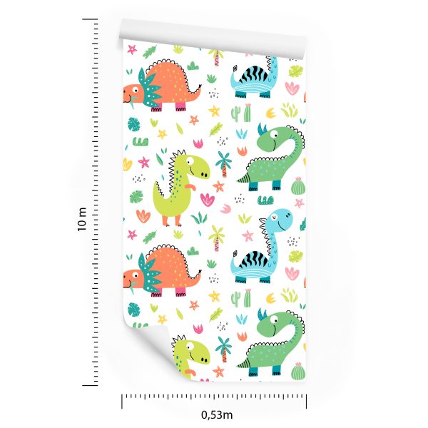 Behang Voor Kinderen - Grappige Cartoondinosaurussen - Afbeelding 8