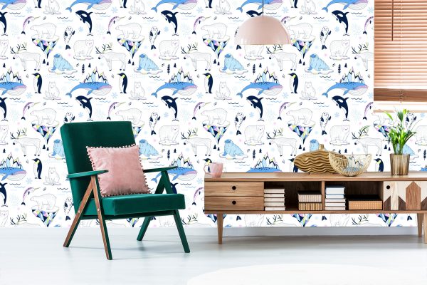 Behang Voor Kinderen - Arctische Wilde Dieren - Afbeelding 6