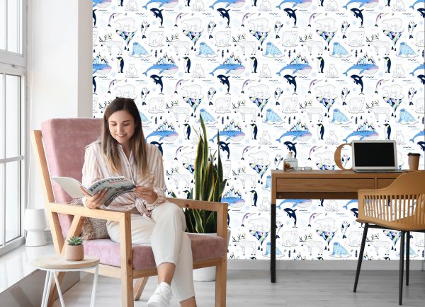 Behang Voor Kinderen - Arctische Wilde Dieren - Afbeelding 7