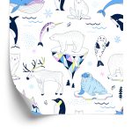 Behang Voor Kinderen - Arctische Wilde Dieren