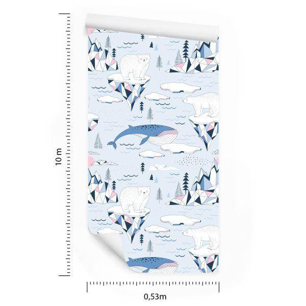 Behang Voor Kinderen - Antarctica In Scandinavische Stijl - Afbeelding 8