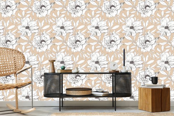 Behang Elegant Bloemenpatroon - Afbeelding 5
