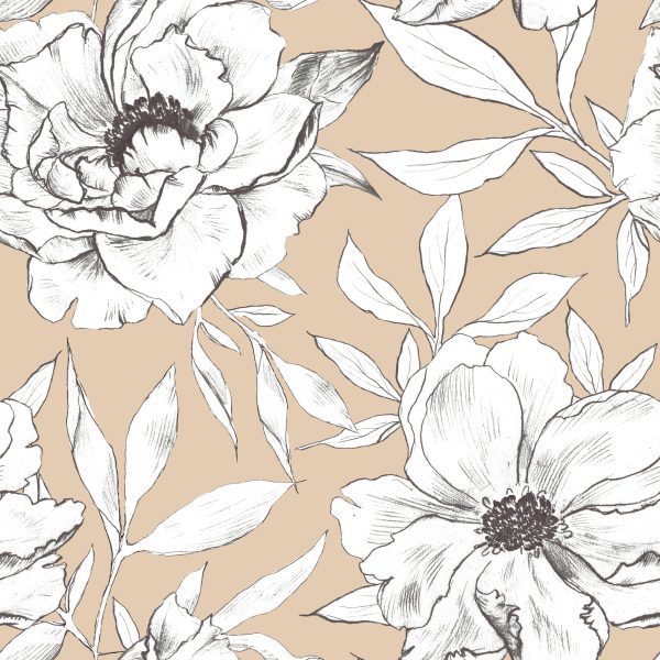 Behang Elegant Bloemenpatroon - Afbeelding 2
