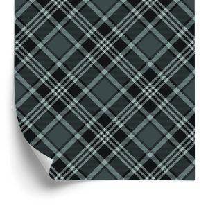 Behang Tartan In Grijstinten