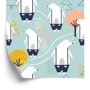 Behang Voor Kinderen - Beren En Bomen