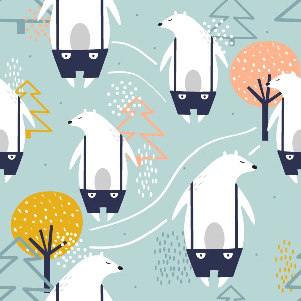 Behang Voor Kinderen - Beren En Bomen - Afbeelding 2