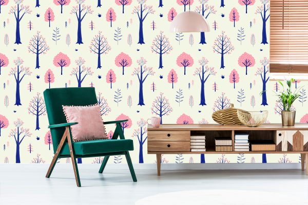 Behang Voor Kinderen - Herfstlandschap In Scandinavische Stijl - Afbeelding 6